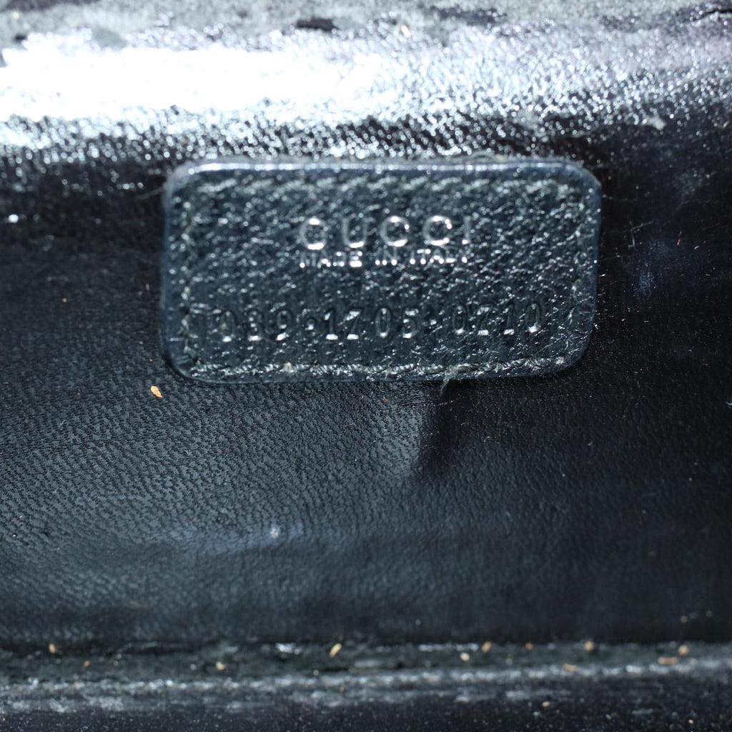 GUCCI Vanity Cosmetic Pouch Leather Black 039.1705.0710 bs5804