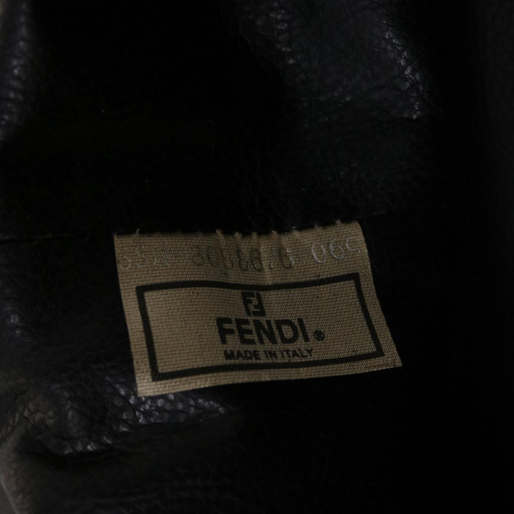 FENDI Pecan Canvas Pouch Shoulder Bag 3Set Black Brown bs5807