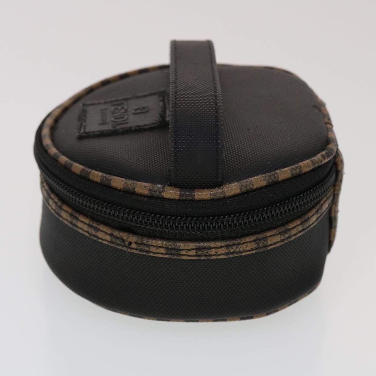 FENDI Pecan Canvas Pouch Shoulder Bag 3Set Black Brown bs5807