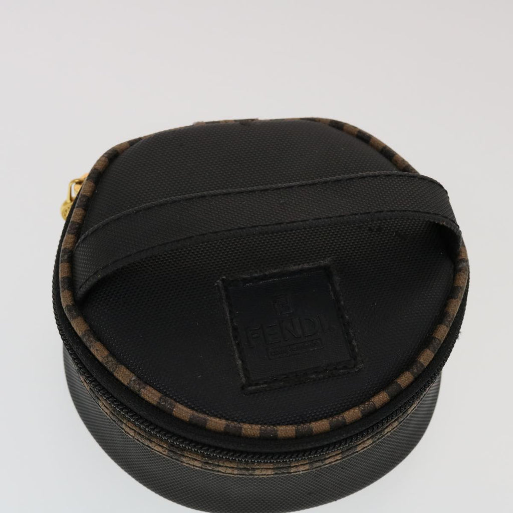 FENDI Pecan Canvas Pouch Shoulder Bag 3Set Black Brown bs5807