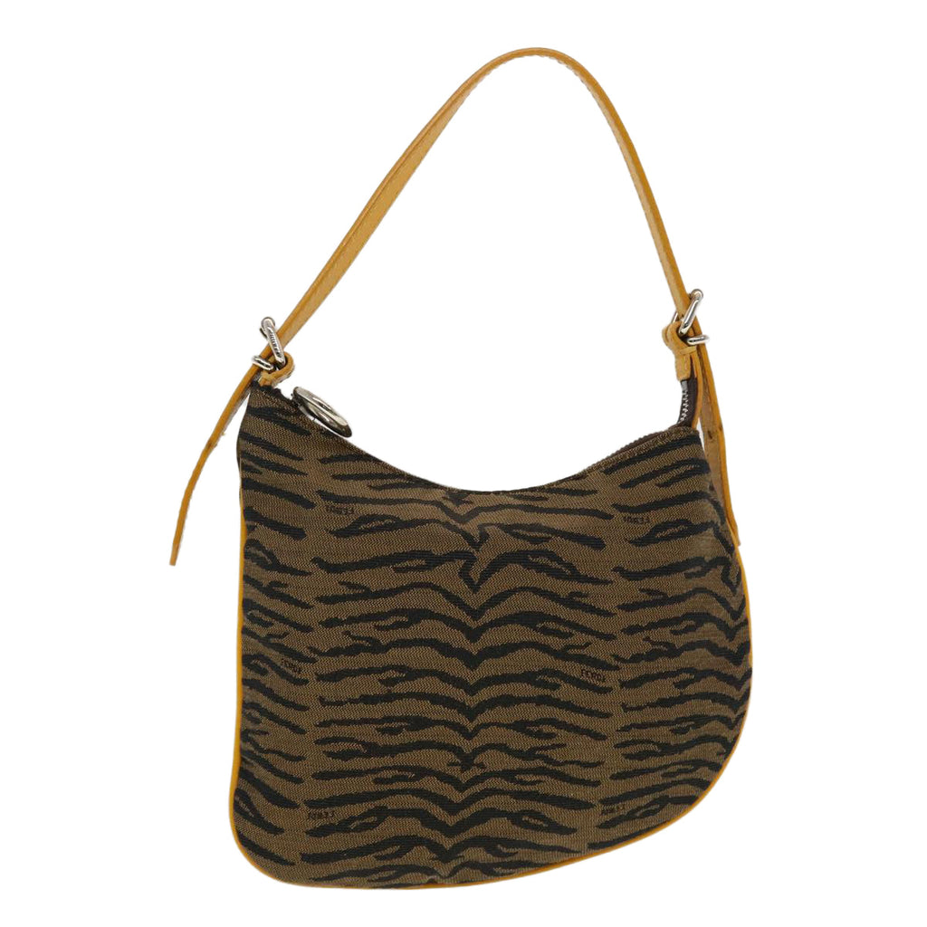 FENDI Shoulder Bag Canvas Brown bs5831