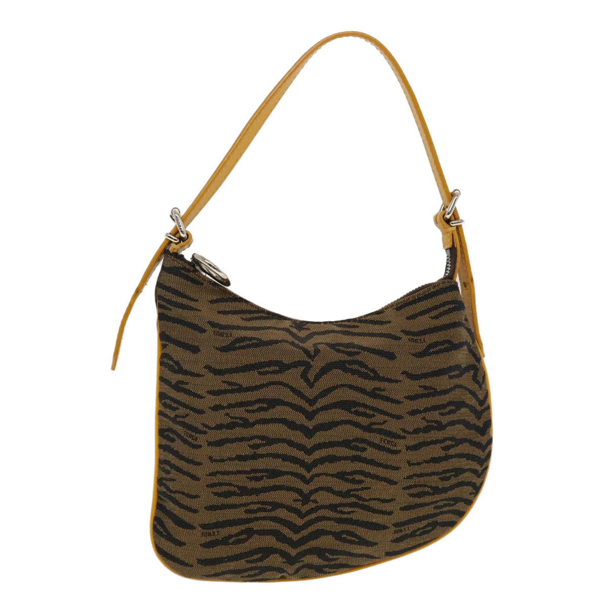 FENDI Shoulder Bag Canvas Brown bs5831