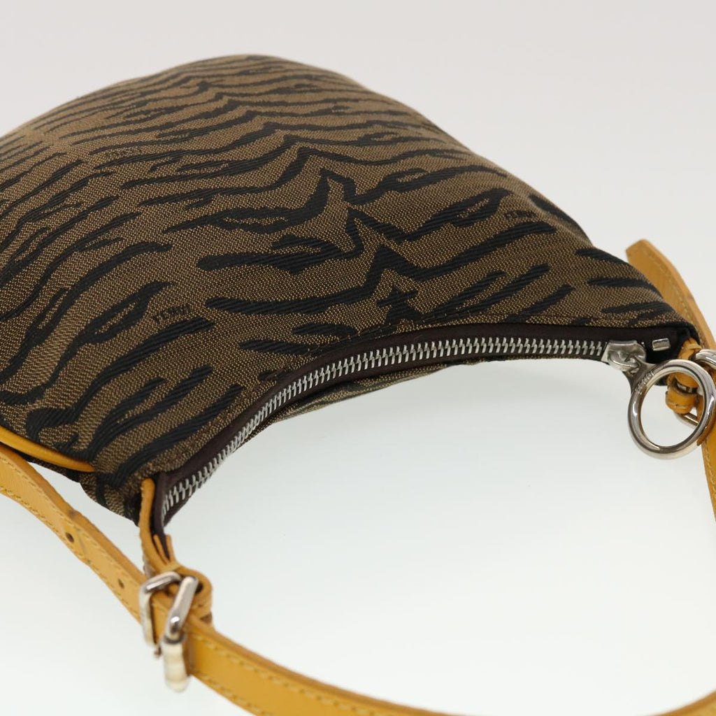 FENDI Shoulder Bag Canvas Brown bs5831