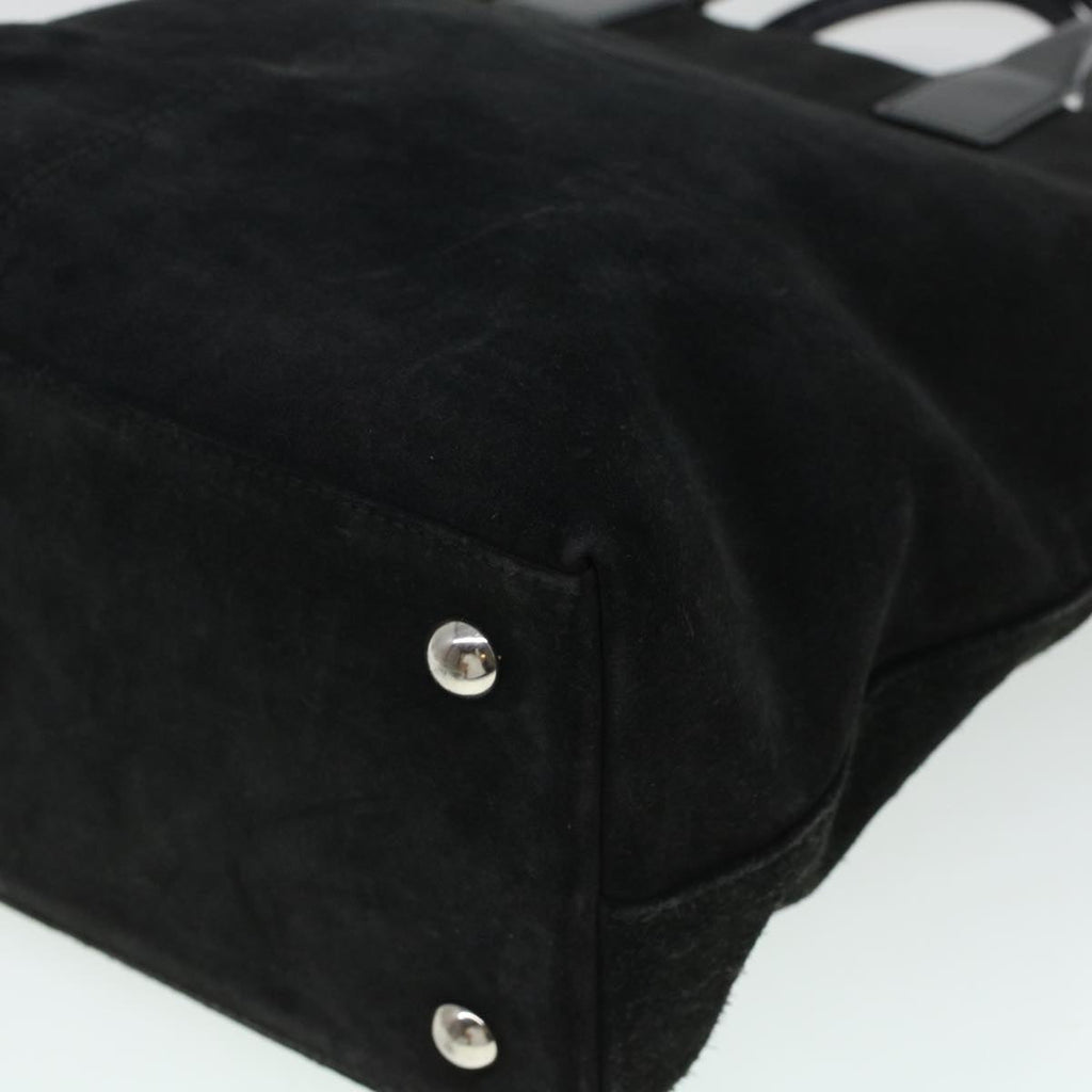 GUCCI Hand Bag Suede Black bs5946