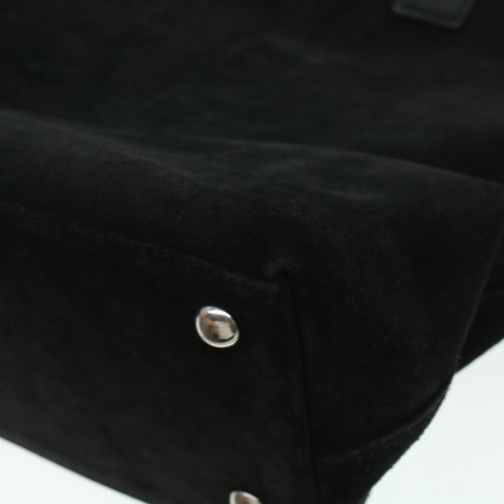GUCCI Hand Bag Suede Black bs5946