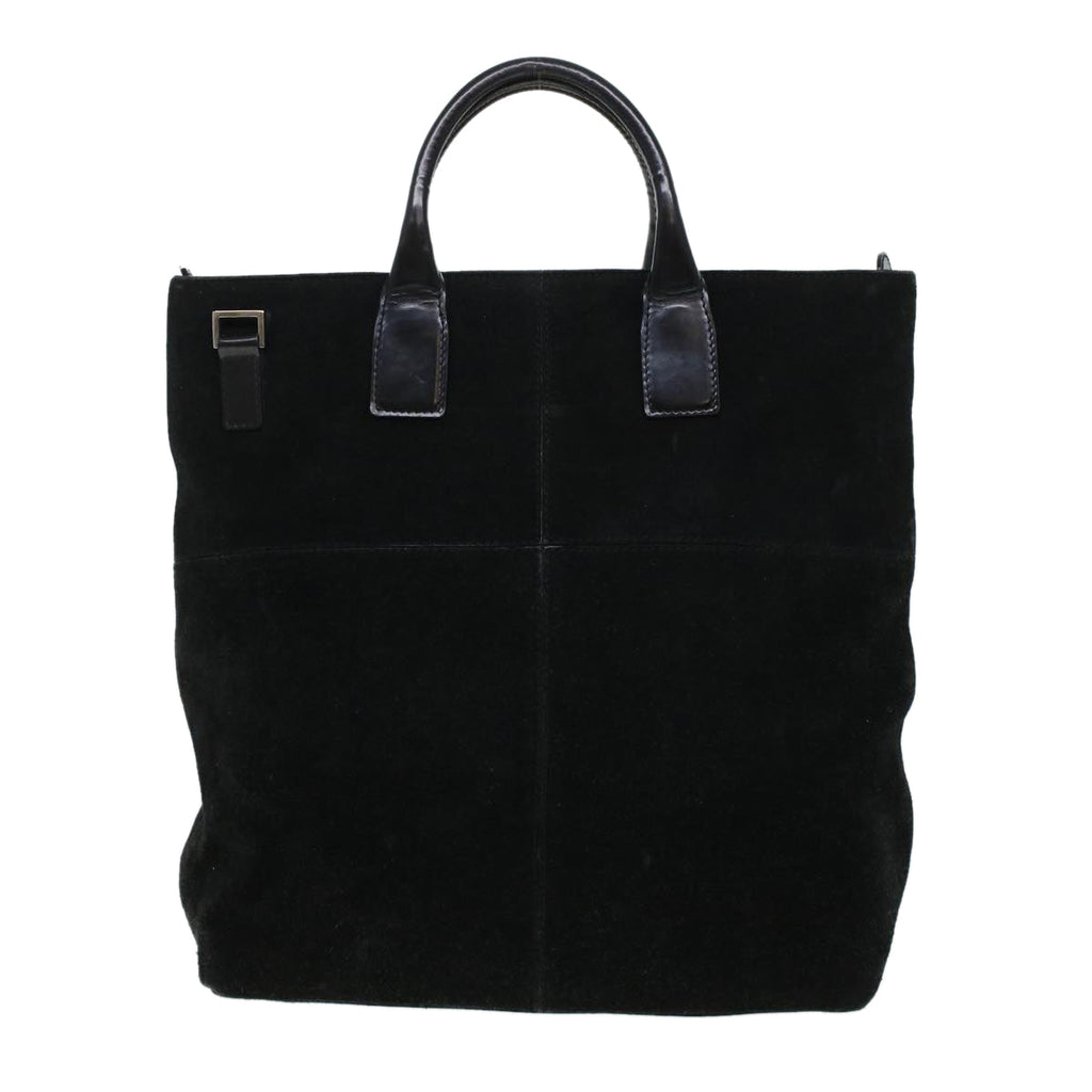 GUCCI Hand Bag Suede Black bs5946