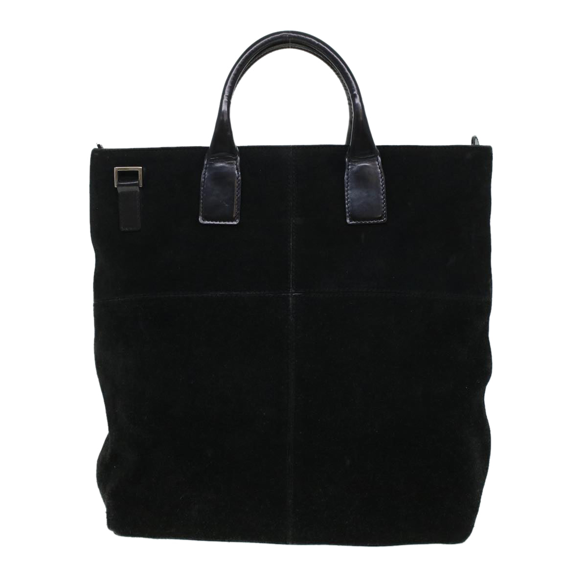 GUCCI Hand Bag Suede Black bs5946