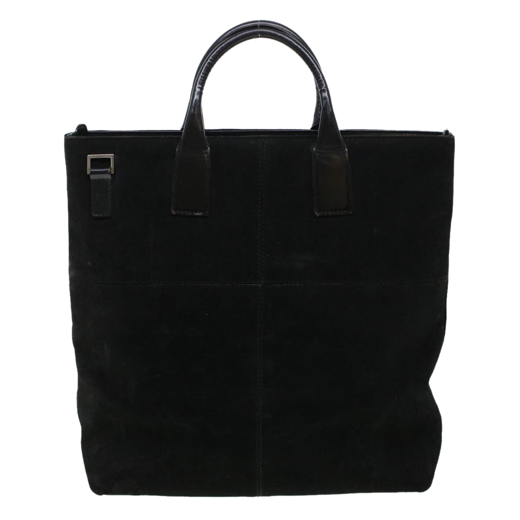 GUCCI Hand Bag Suede Black bs5946