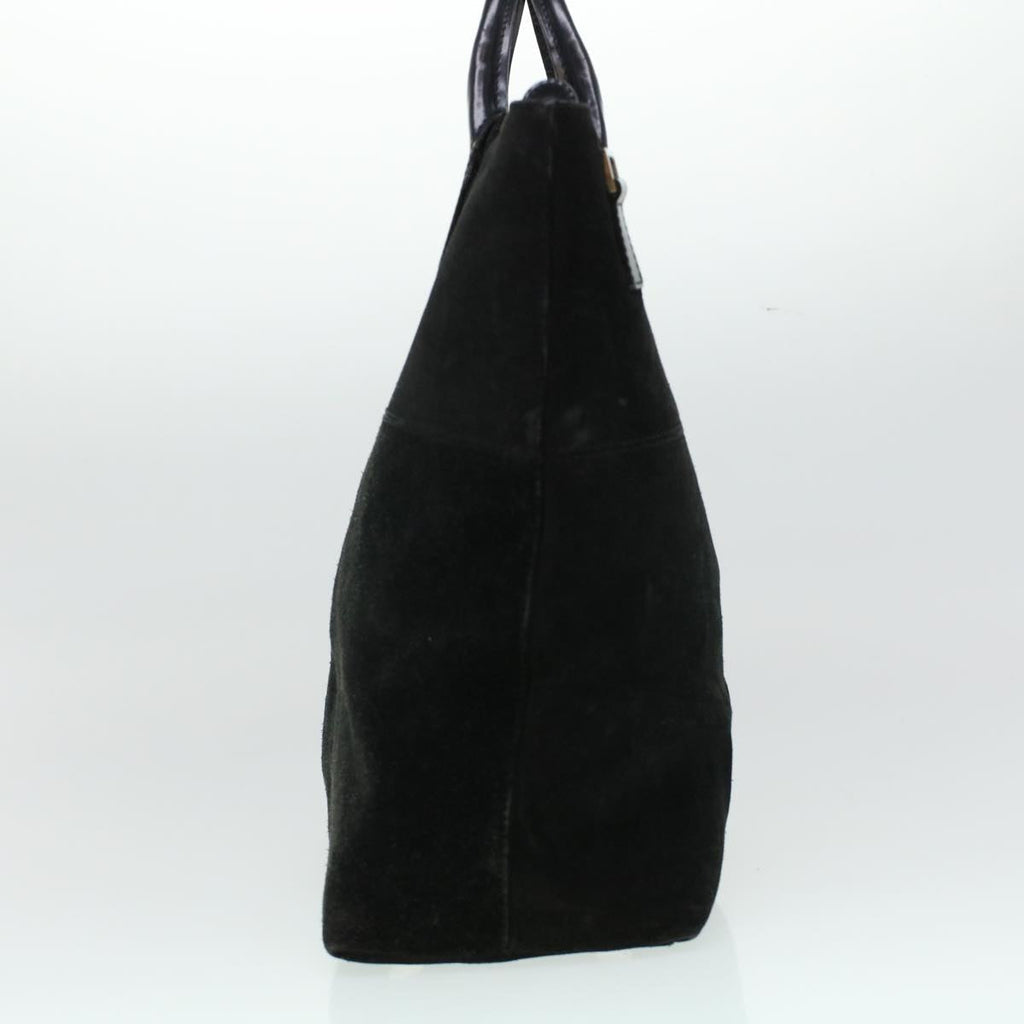 GUCCI Hand Bag Suede Black bs5946
