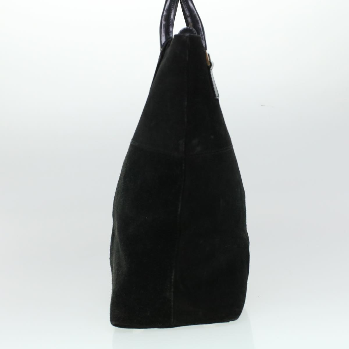 GUCCI Hand Bag Suede Black bs5946