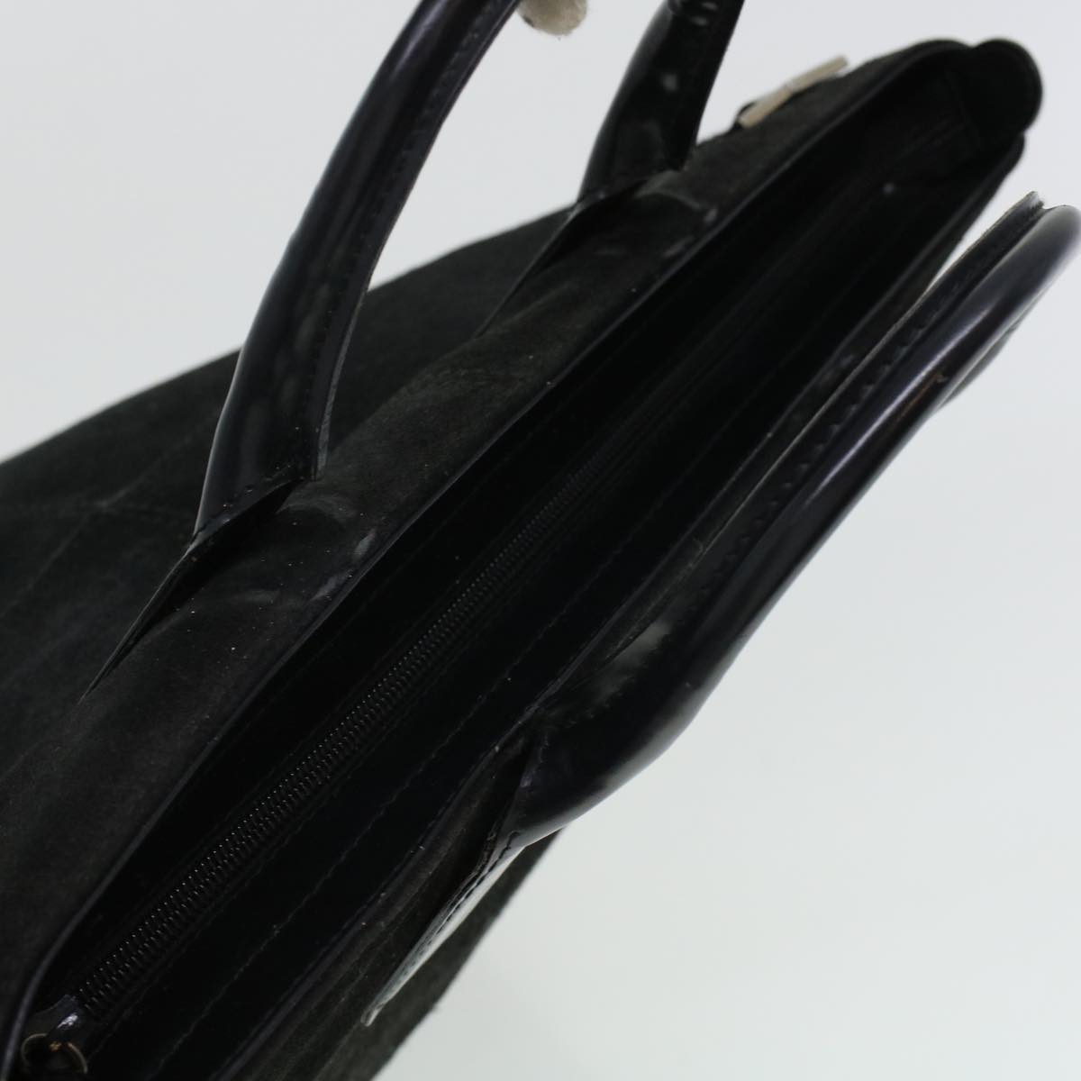 GUCCI Hand Bag Suede Black bs5946