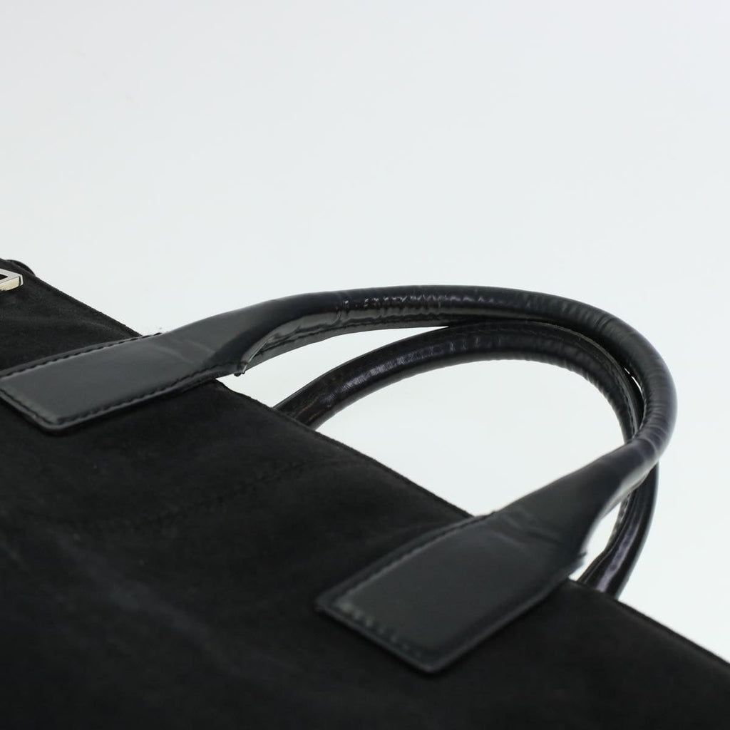 GUCCI Hand Bag Suede Black bs5946