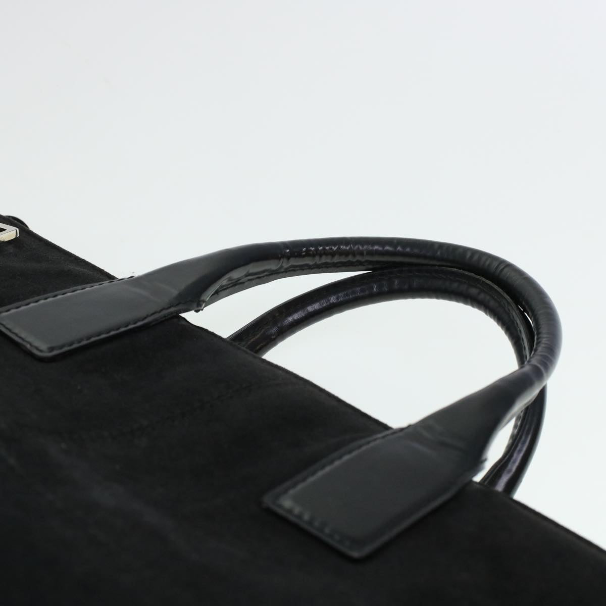 GUCCI Hand Bag Suede Black bs5946