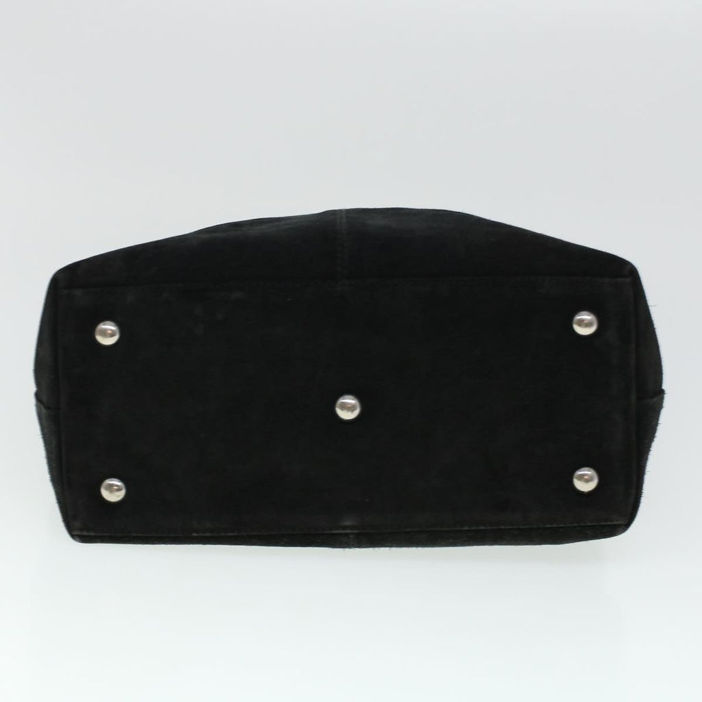 GUCCI Hand Bag Suede Black bs5946