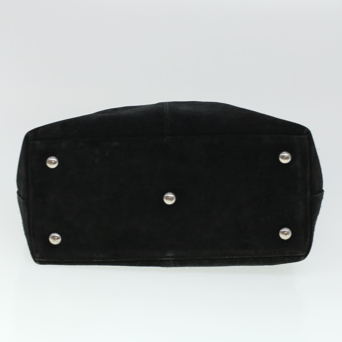 GUCCI Hand Bag Suede Black bs5946