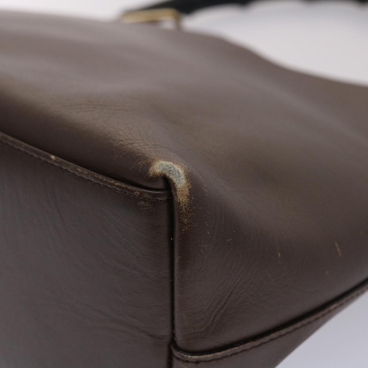 GUCCI Bamboo Shoulder Bag Leather Dark Brown bs5983