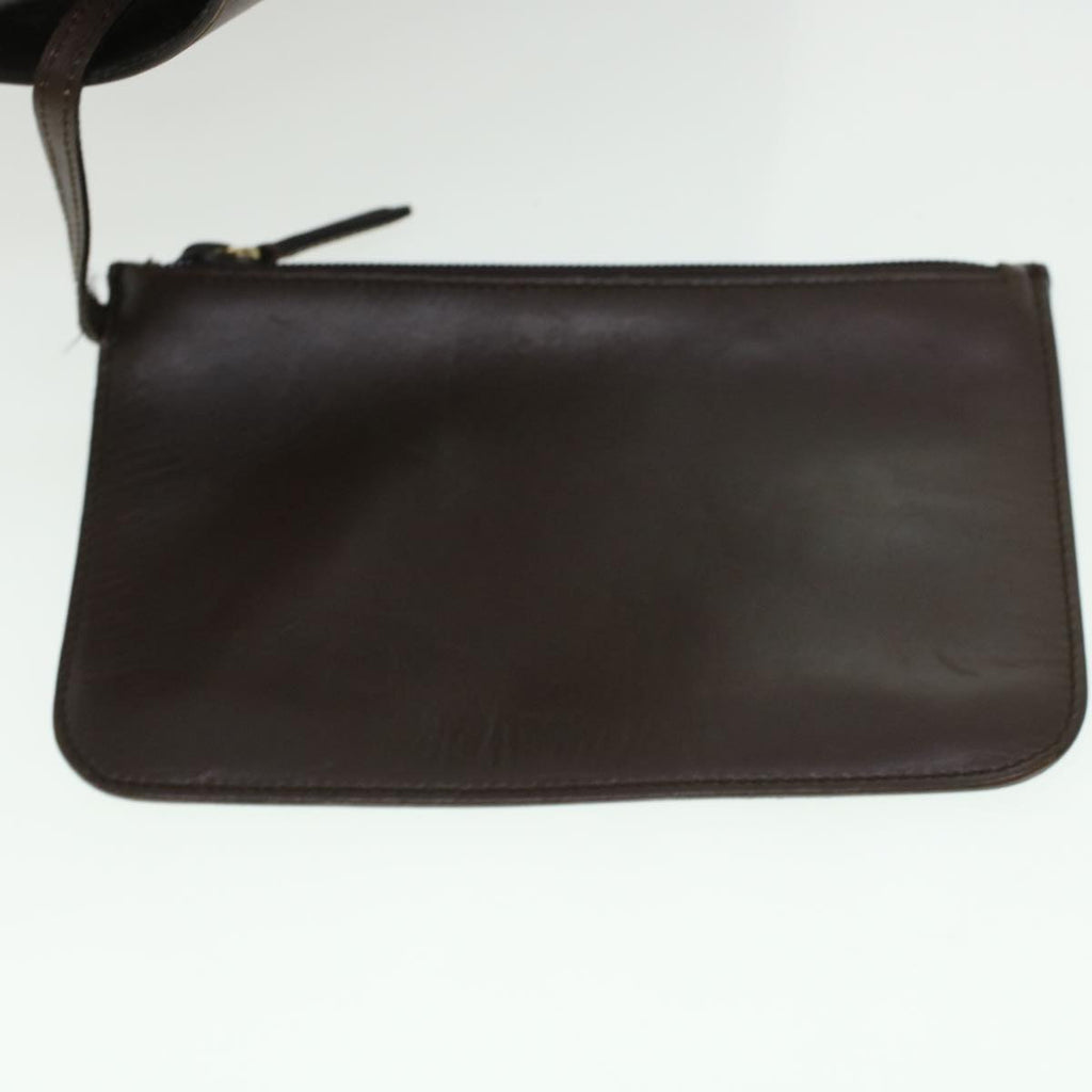 GUCCI Bamboo Shoulder Bag Leather Dark Brown bs5983
