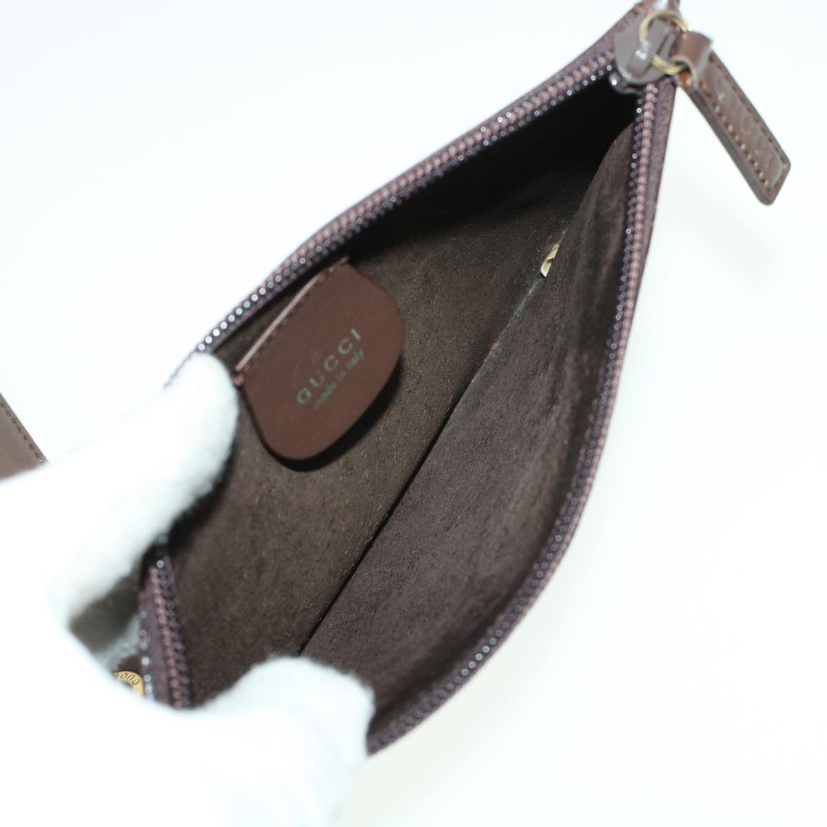 GUCCI Bamboo Shoulder Bag Leather Dark Brown bs5983