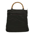 GUCCI Bamboo Shoulder Bag Nylon Khaki bs5984