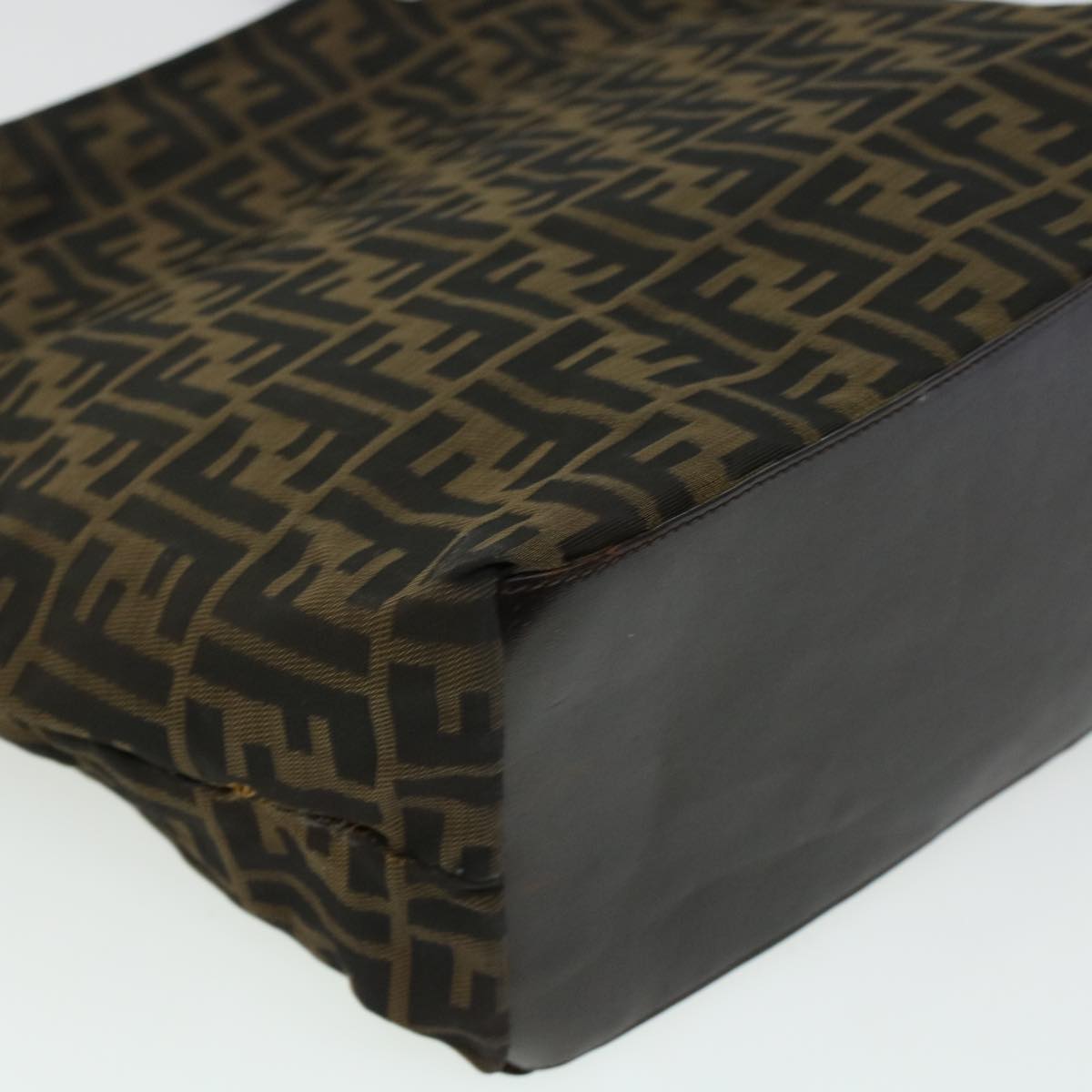 FENDI Zucca Canvas Tote Bag Black Brown bs6032
