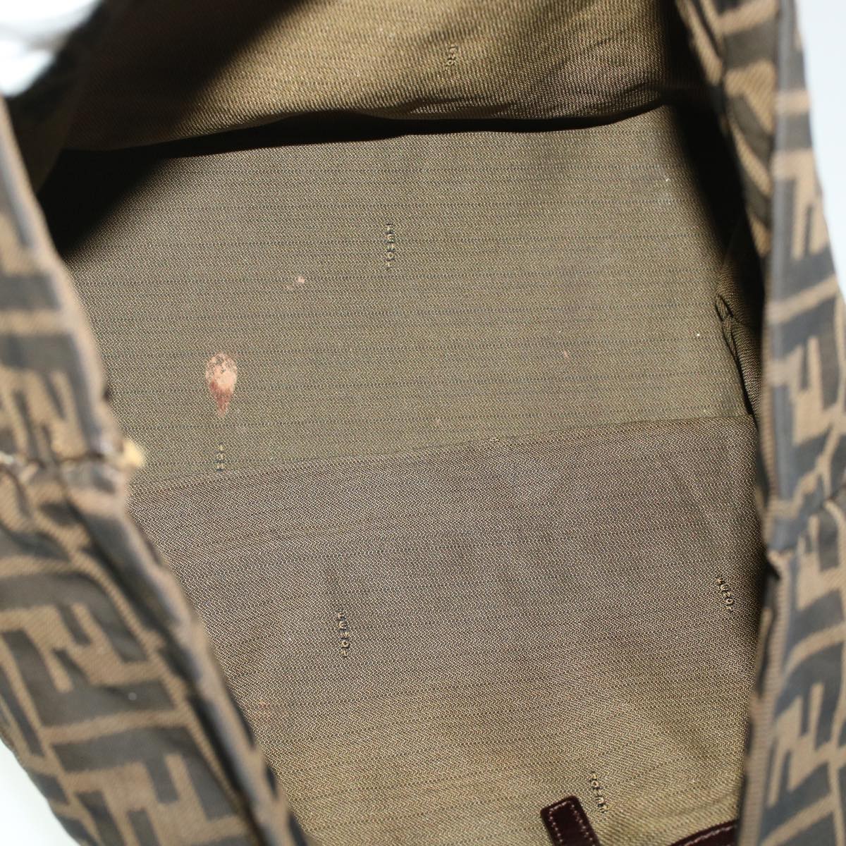 FENDI Zucca Canvas Tote Bag Black Brown bs6032