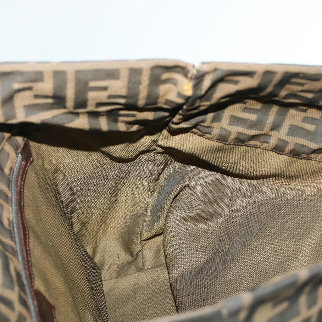 FENDI Zucca Canvas Tote Bag Black Brown bs6032
