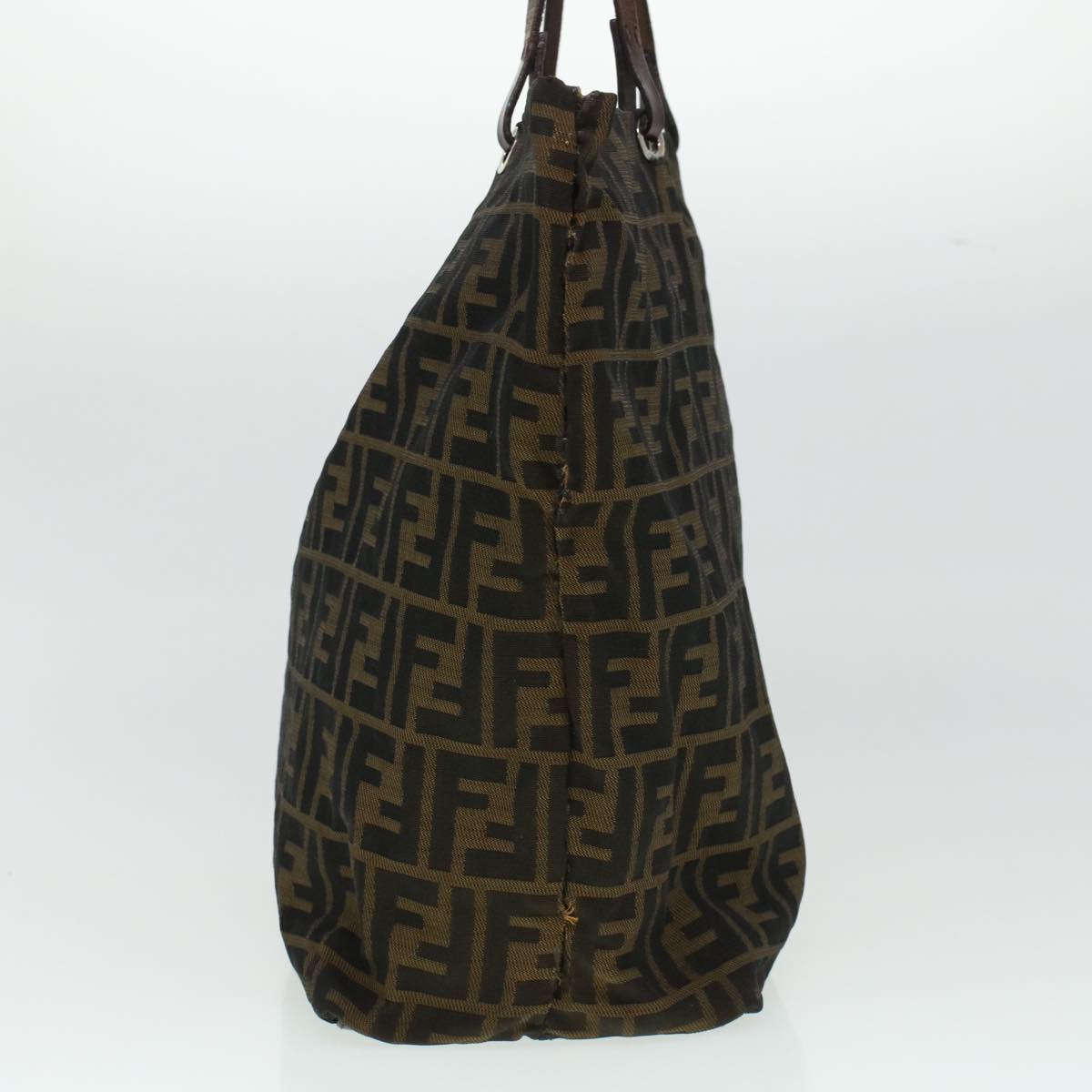 FENDI Zucca Canvas Tote Bag Black Brown bs6032