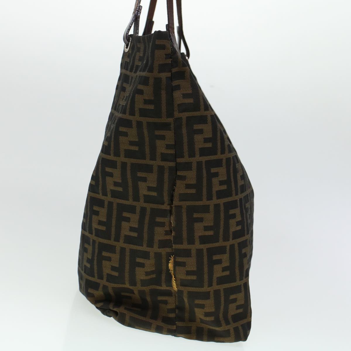 FENDI Zucca Canvas Tote Bag Black Brown bs6032