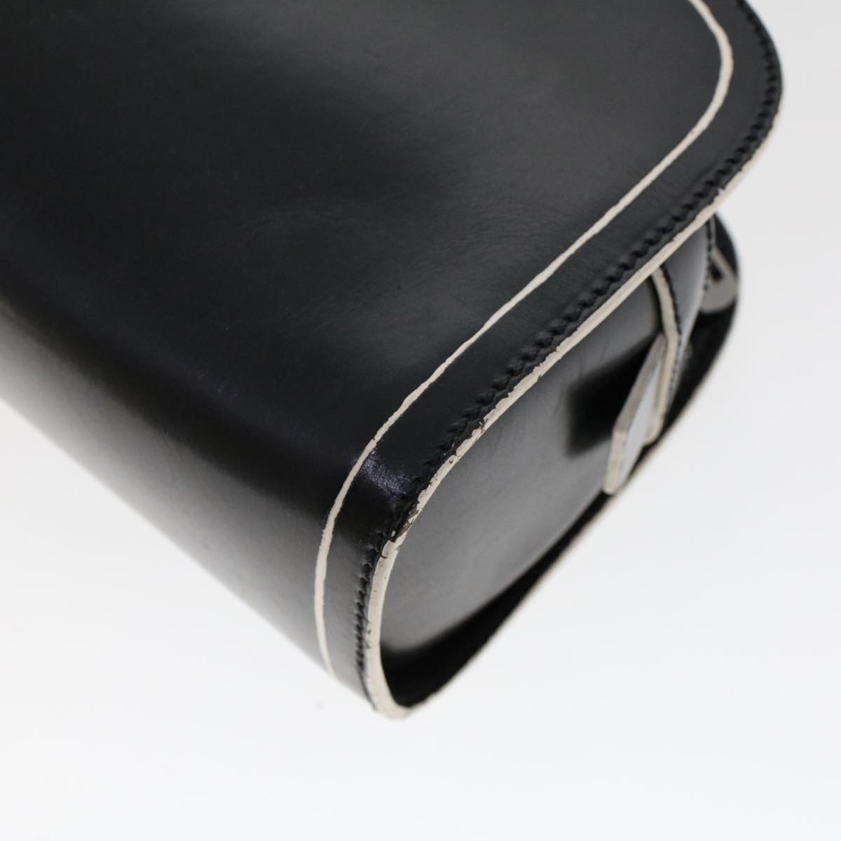 FENDI Hand Bag Leather Black bs6095