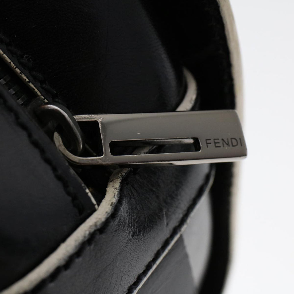 FENDI Hand Bag Leather Black bs6095