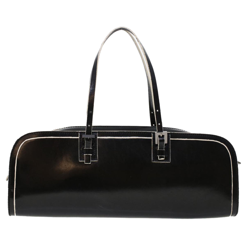 FENDI Hand Bag Leather Black bs6095