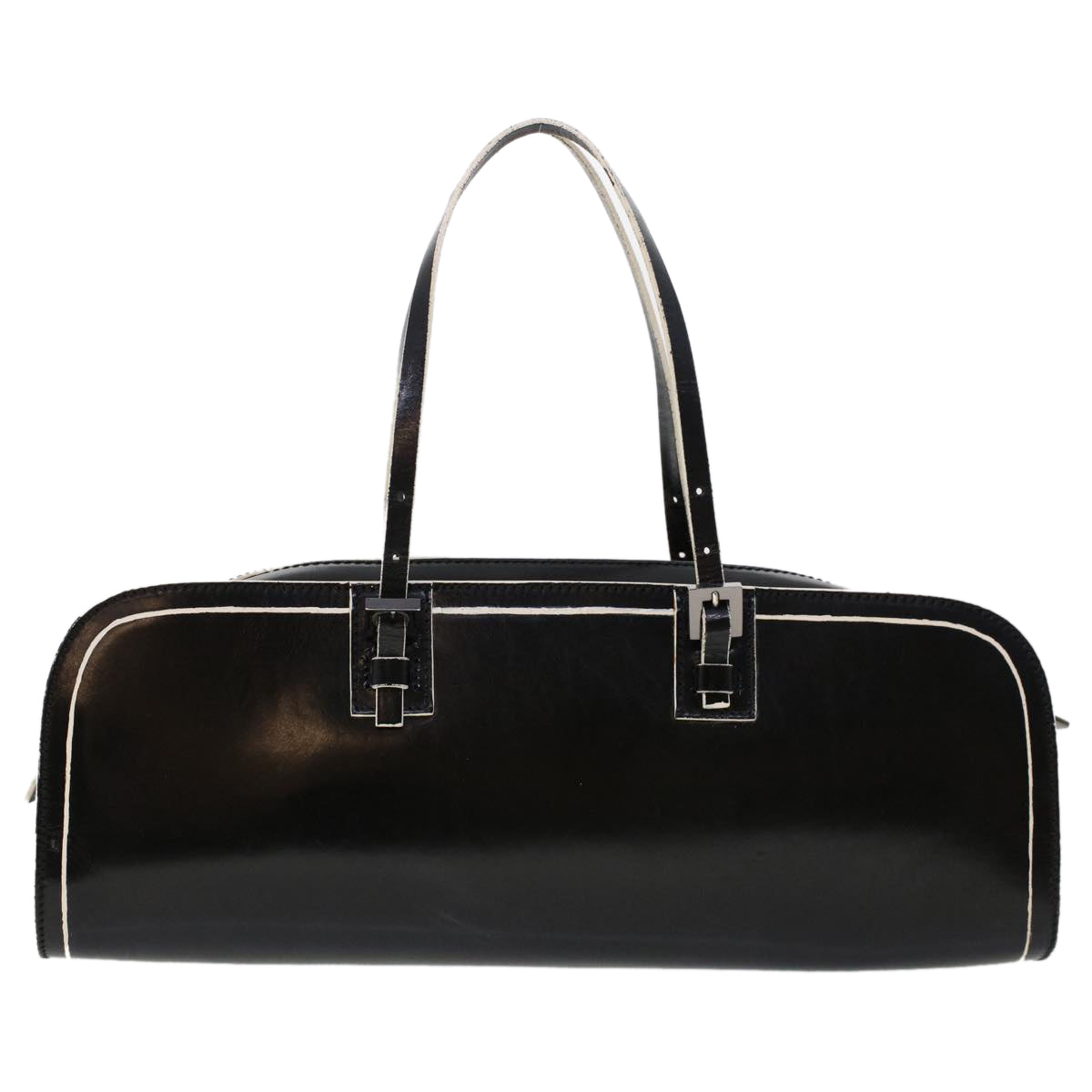 FENDI Hand Bag Leather Black bs6095