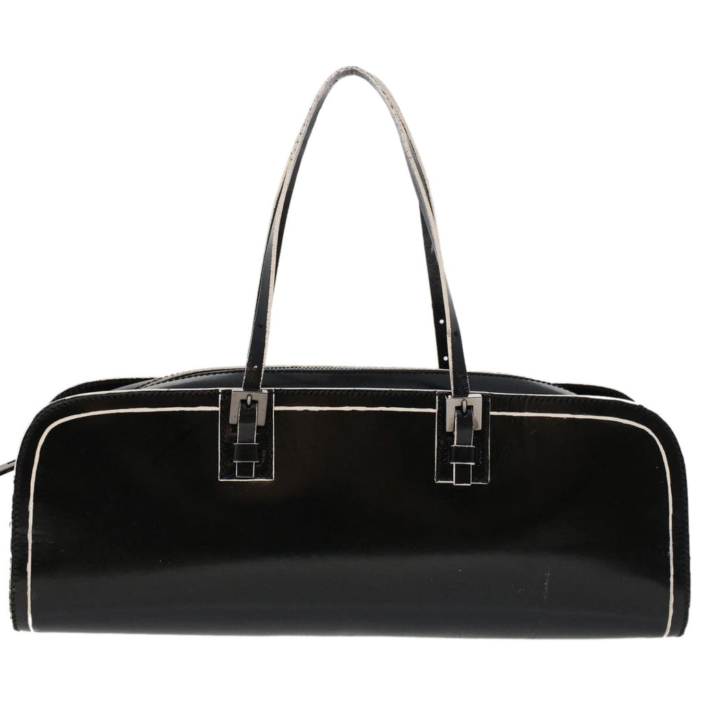 FENDI Hand Bag Leather Black bs6095