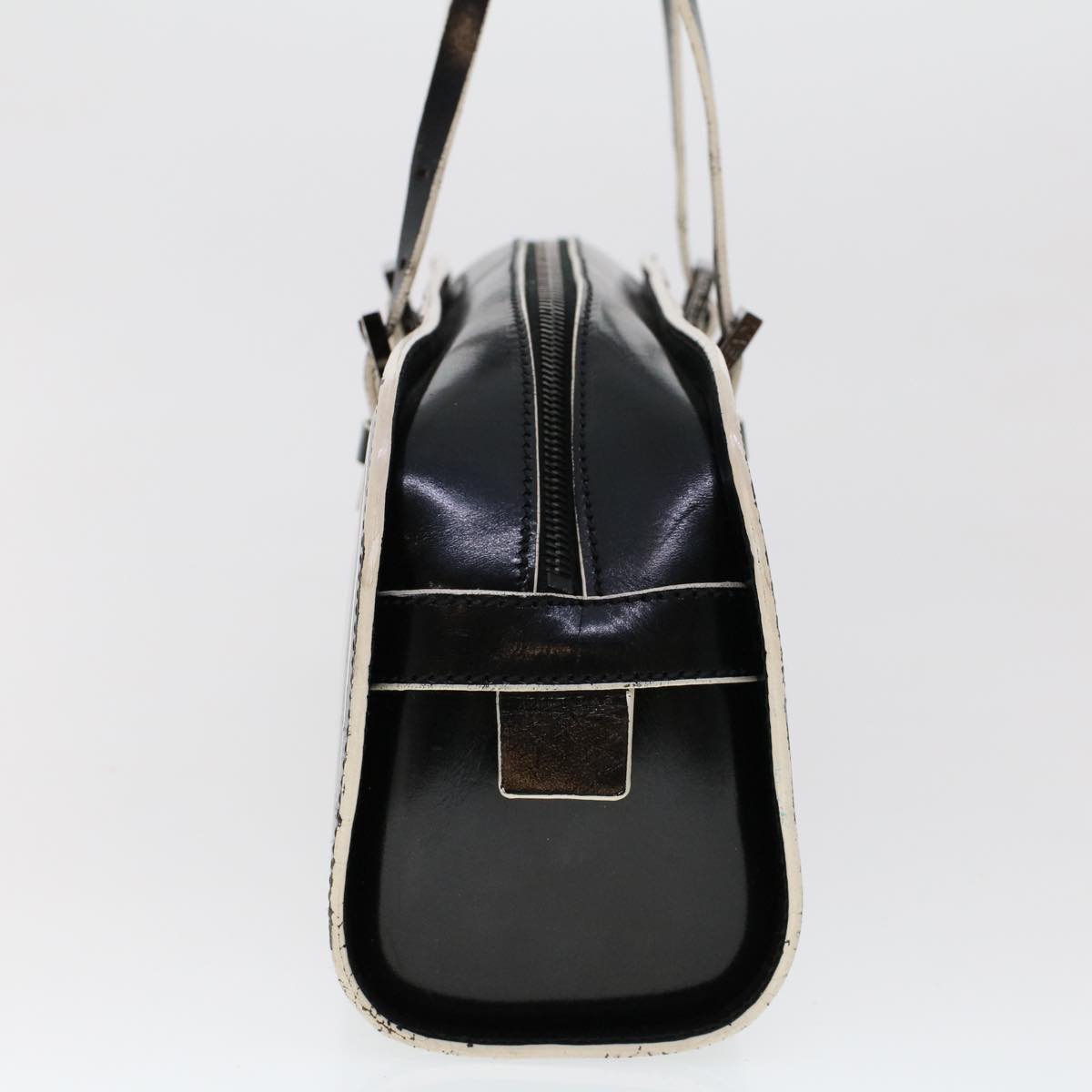 FENDI Hand Bag Leather Black bs6095