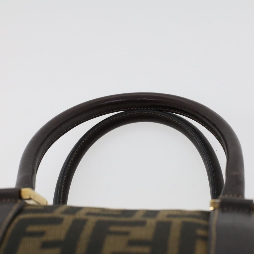 FENDI Zucca Canvas Hand Bag Black Brown bs6206