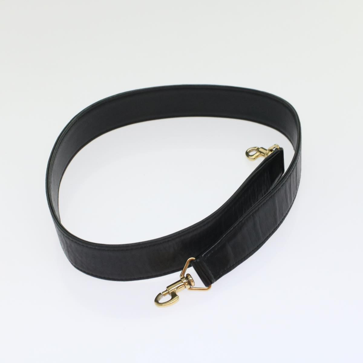 GUCCI Bamboo Hand Bag Leather 2way Black bs6247