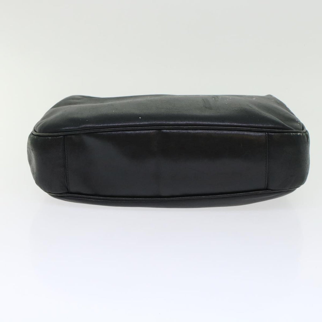 GUCCI Bamboo Hand Bag Leather 2way Black bs6247