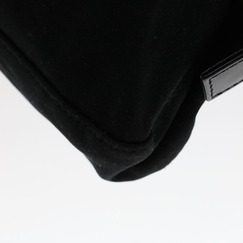 FENDI Mamma Baguette Shoulder Bag Nylon Leather Black 2321.26424.008 bs6395