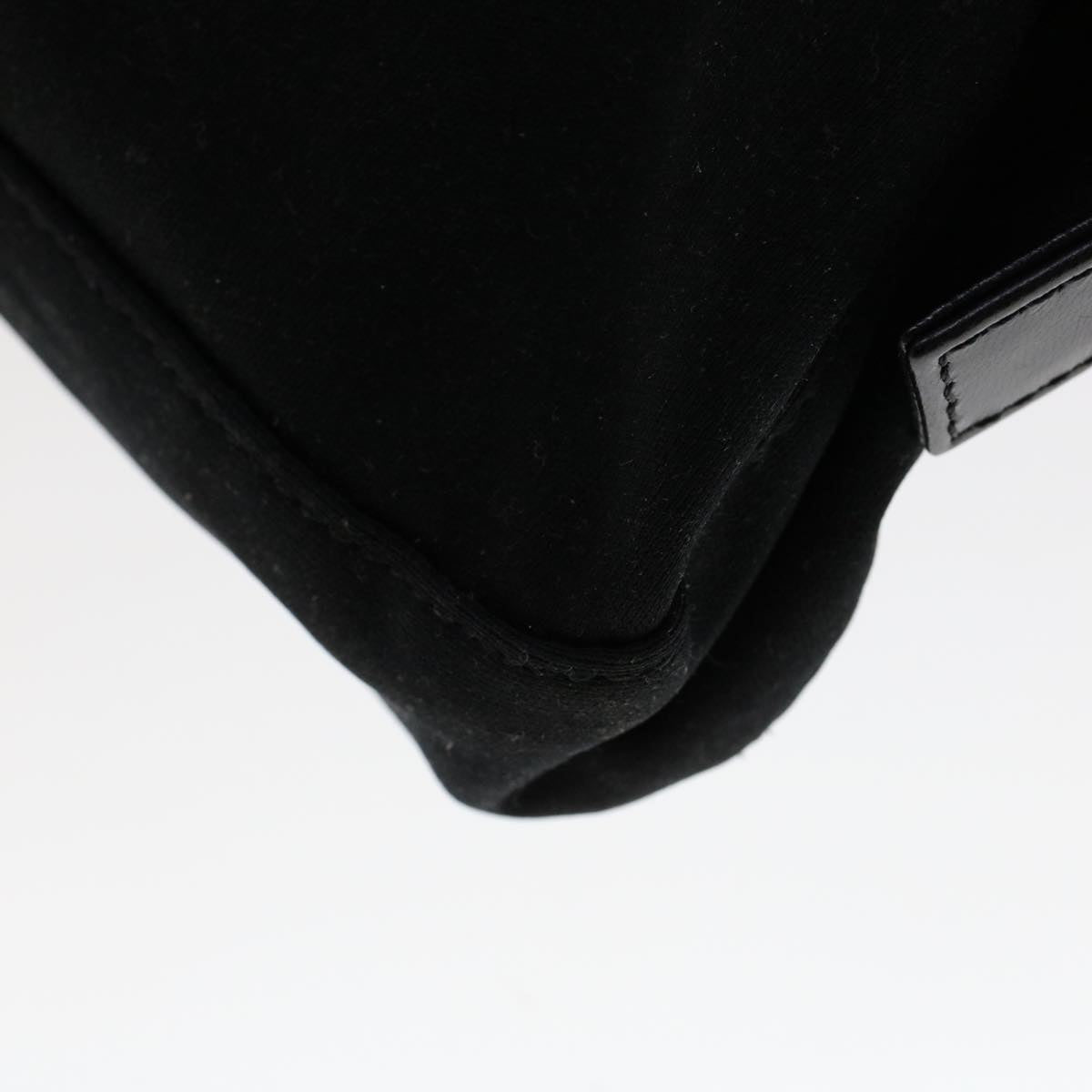FENDI Mamma Baguette Shoulder Bag Nylon Leather Black 2321.26424.008 bs6395