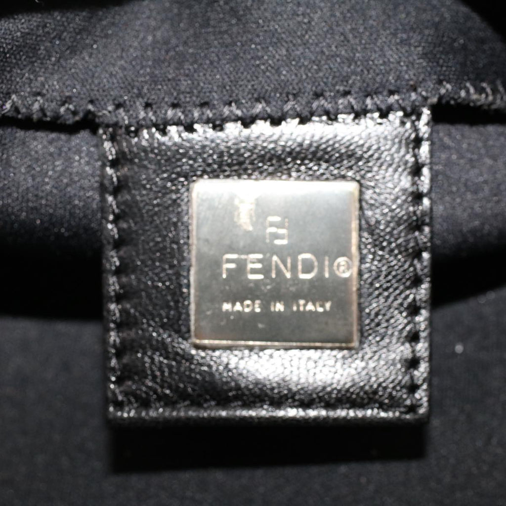 FENDI Mamma Baguette Shoulder Bag Nylon Leather Black 2321.26424.008 bs6395