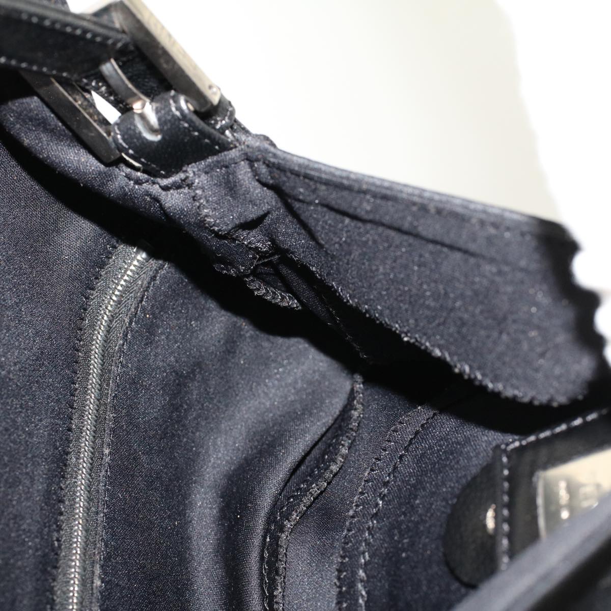 FENDI Mamma Baguette Shoulder Bag Nylon Leather Black 2321.26424.008 bs6395