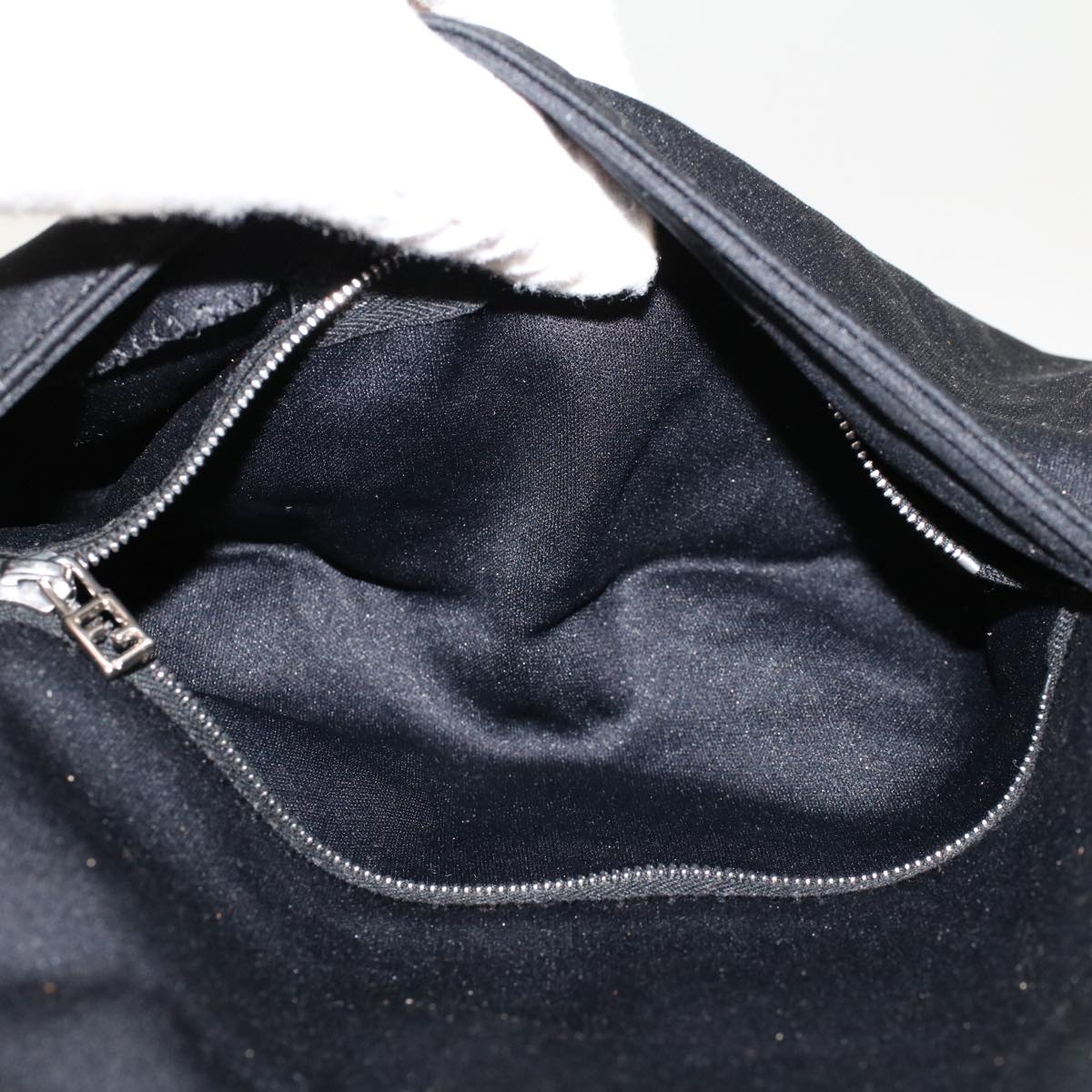 FENDI Mamma Baguette Shoulder Bag Nylon Leather Black 2321.26424.008 bs6395