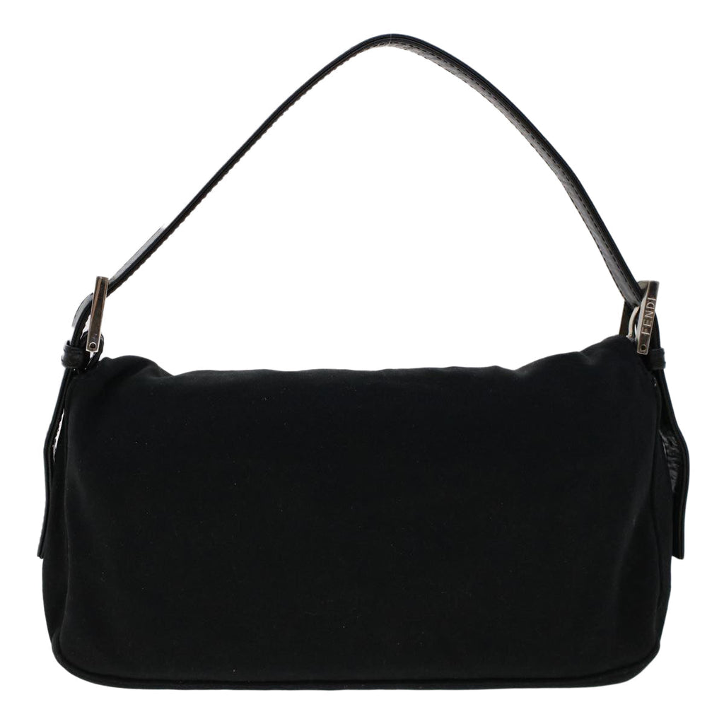 FENDI Mamma Baguette Shoulder Bag Nylon Leather Black 2321.26424.008 bs6395