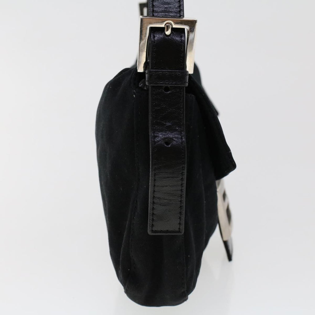 FENDI Mamma Baguette Shoulder Bag Nylon Leather Black 2321.26424.008 bs6395