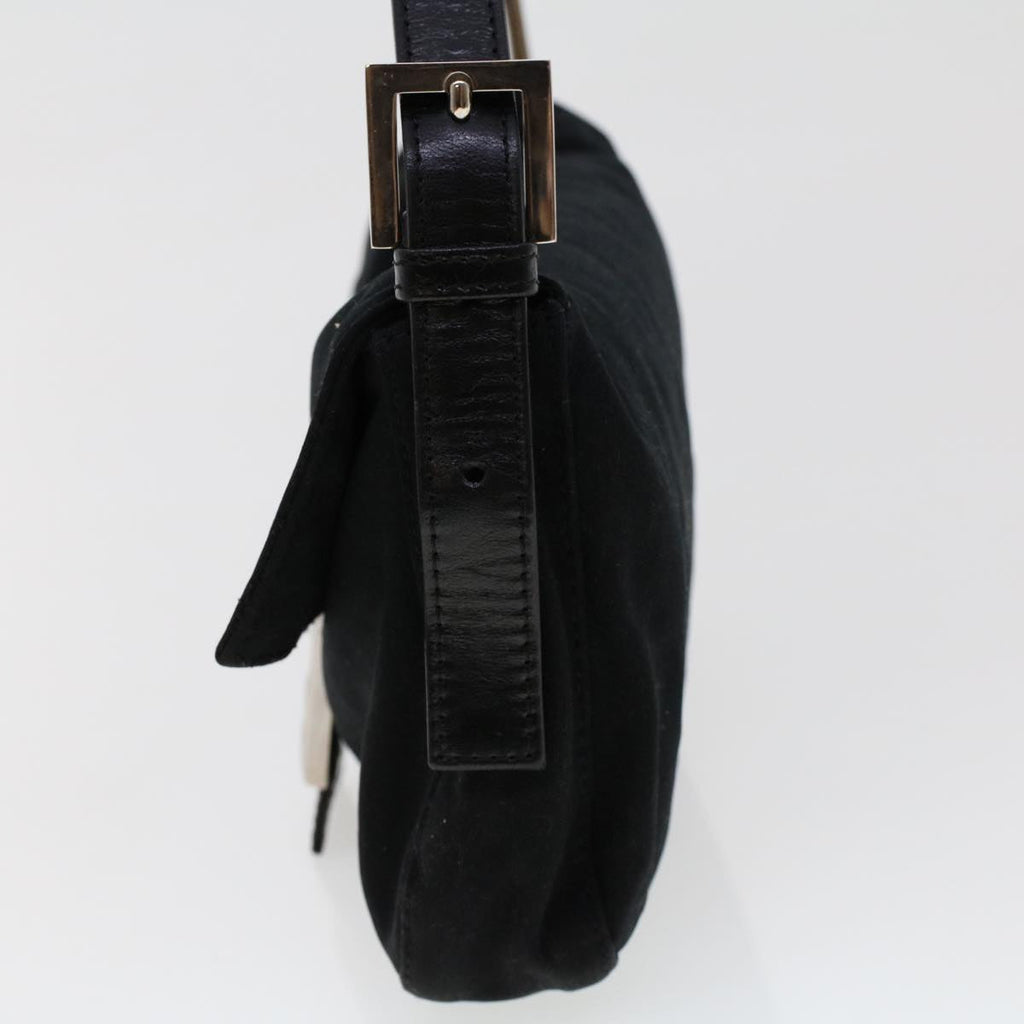 FENDI Mamma Baguette Shoulder Bag Nylon Leather Black 2321.26424.008 bs6395