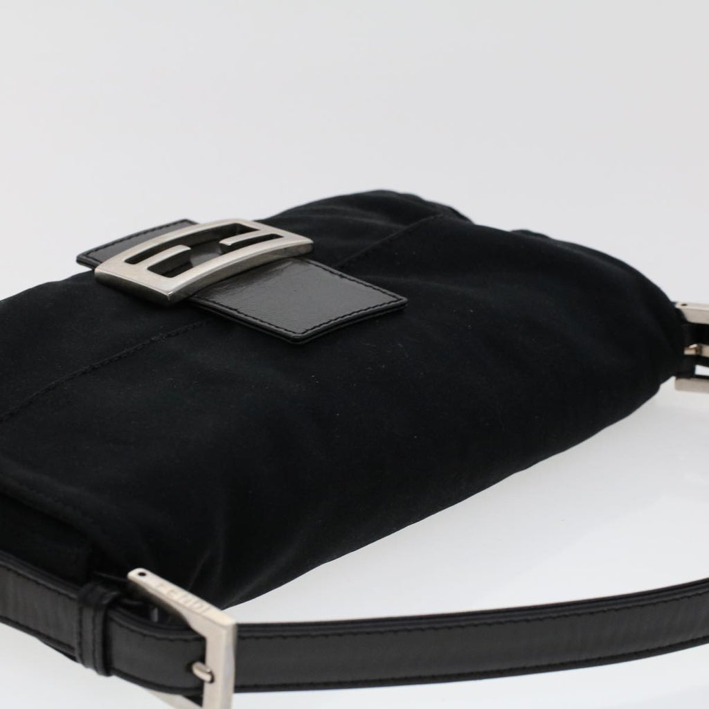 FENDI Mamma Baguette Shoulder Bag Nylon Leather Black 2321.26424.008 bs6395