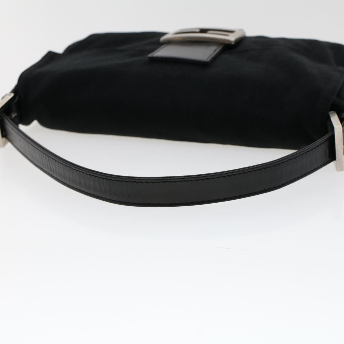 FENDI Mamma Baguette Shoulder Bag Nylon Leather Black 2321.26424.008 bs6395