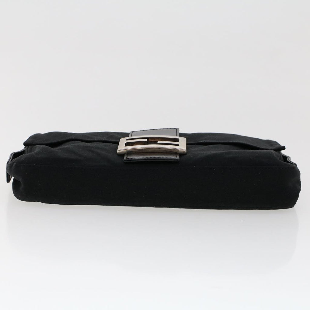 FENDI Mamma Baguette Shoulder Bag Nylon Leather Black 2321.26424.008 bs6395