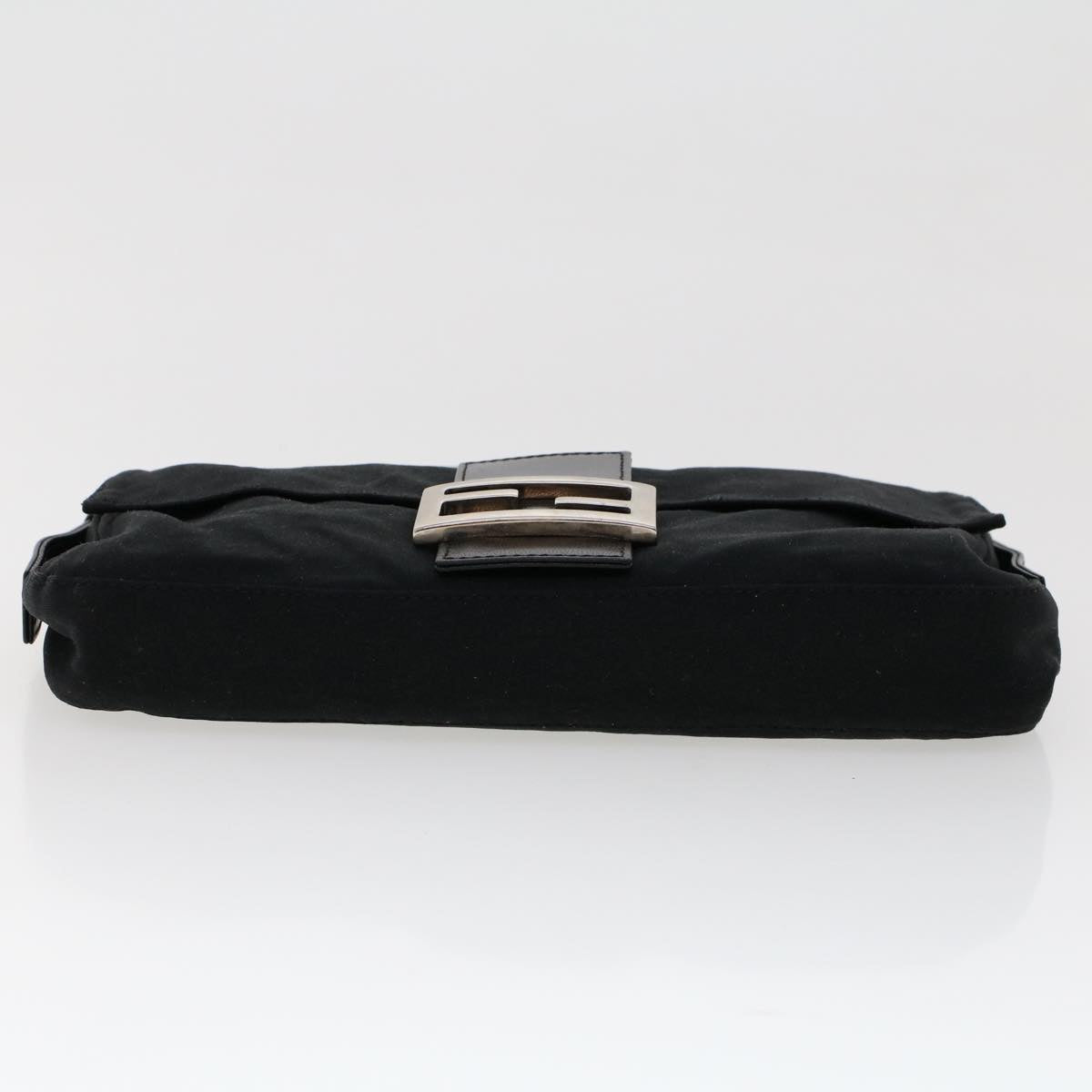 FENDI Mamma Baguette Shoulder Bag Nylon Leather Black 2321.26424.008 bs6395