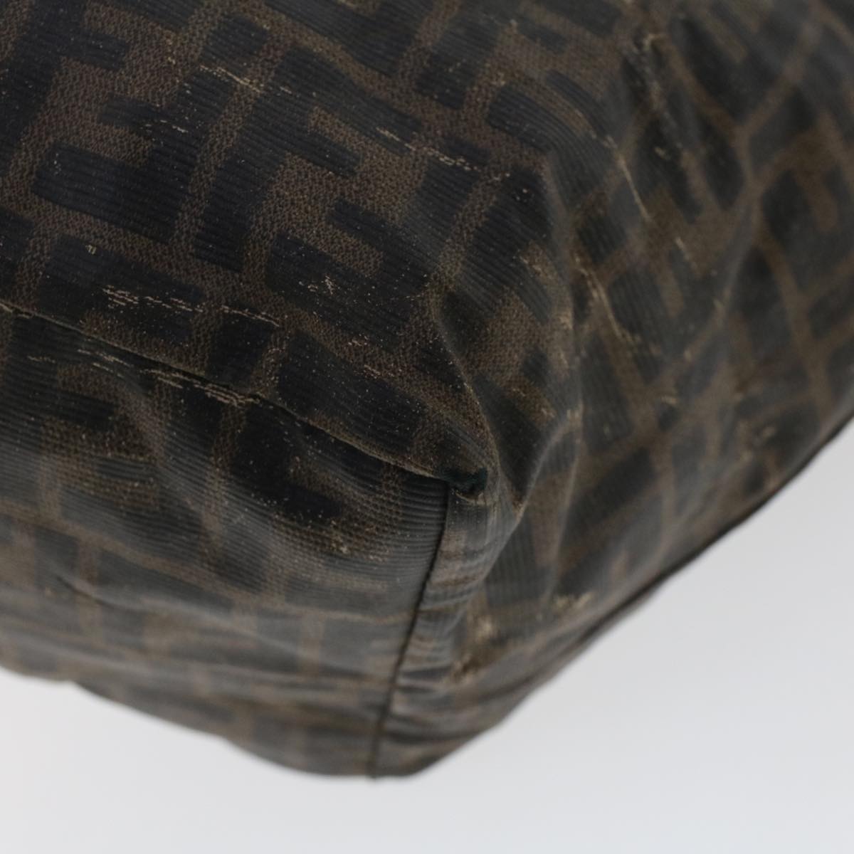 FENDI Pecan Canvas Hand Bag Shoulder Bag Nylon 4Set Brown Black bs6444